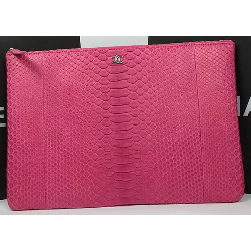 Pochette Chanel in pelle di pitone originale A82080 rosa