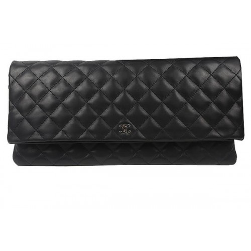 Pochette Chanel in pelle di montone originale A82087 nera