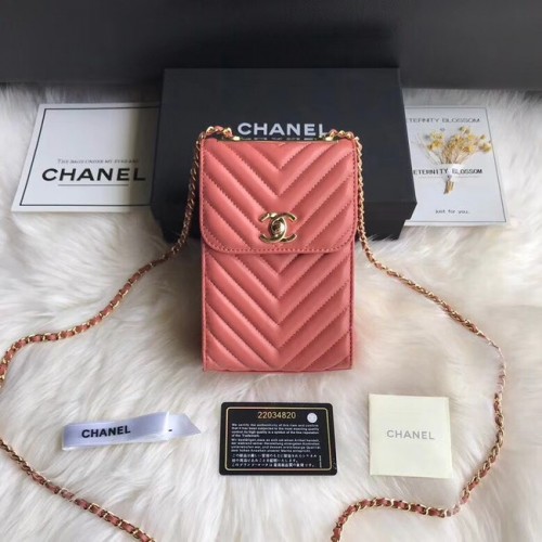 Borsa per cellulare Chanel Flap Original 55698 rosa