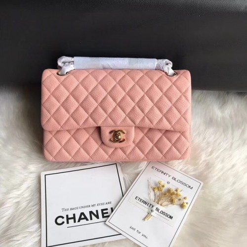 Chanel Flap Shoulder Bag Original Deer in pelle A1112 catena in oro rosa