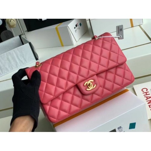 Borsa a tracolla con patta Chanel Pelle di montone originale A1112 rosa