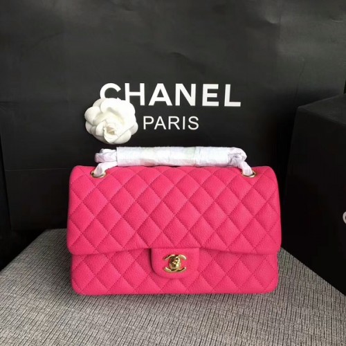 Borse a tracolla con patta Chanel Pelle di daino originale CF1112 Peach