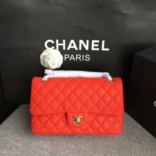 Borse a tracolla con patta Chanel Pelle di daino originale CF1112 rosso