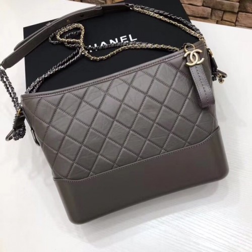 Borsa a tracolla originale Chanel GABRIELLE A93842 grigia