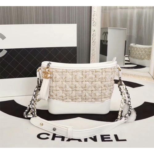 Borsa a tracolla mini Chanel Gabrielle 8122 bianca