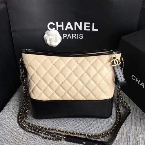 Borsa a tracolla Chanel Gabrielle Pelle di vitello originale A93842 Cammello