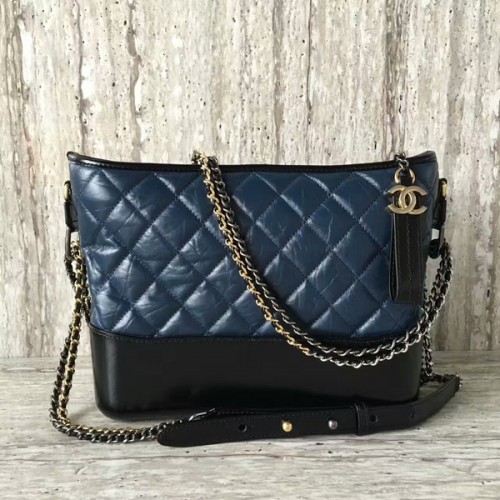 Borsa a tracolla Chanel Gabrielly in pelle di vitello 93824 blu