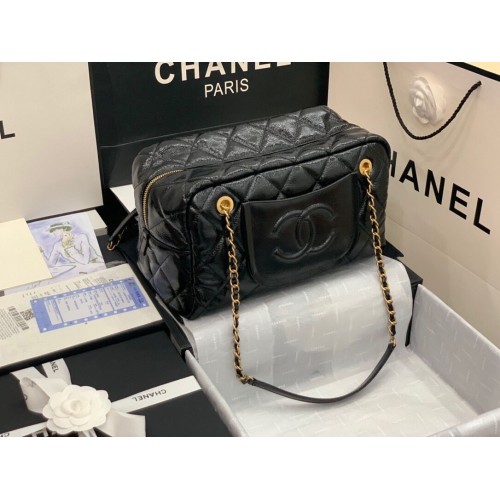Chanel Grosse Bowling Tasche Borsa in pelle originale AS2229 nera