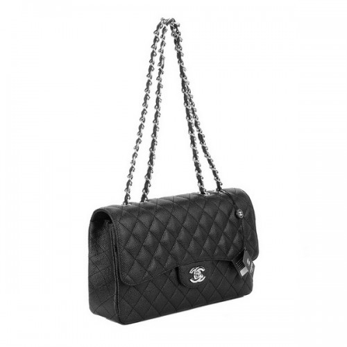 Borse Chanel Jumbo Caviar Flap A28600 nere