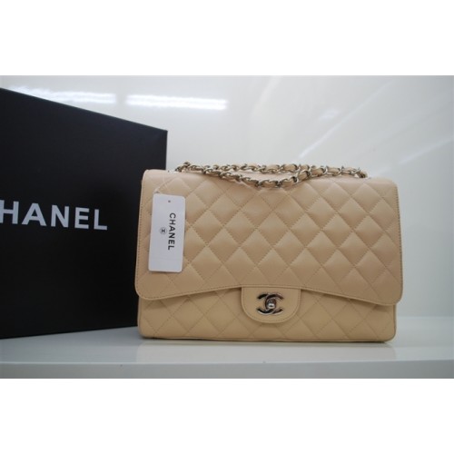 Chanel Jumbo Caviar Flap Bag 36076 Catena in argento albicocca