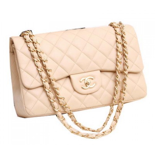 Chanel Jumbo Double Flaps Borse Pelle di agnello originale A36097 Albicocca