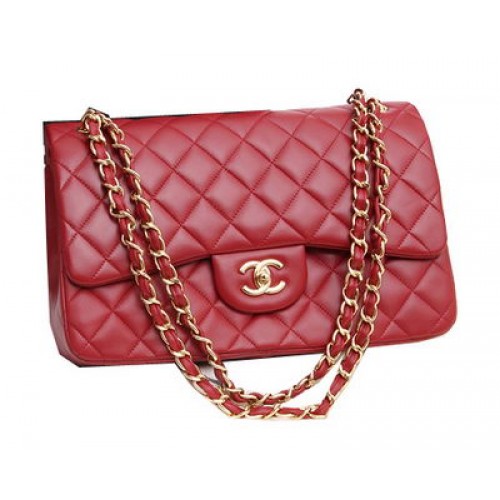 Chanel Jumbo Double Flaps Borse Pelle di agnello originale A36097 Borgogna
