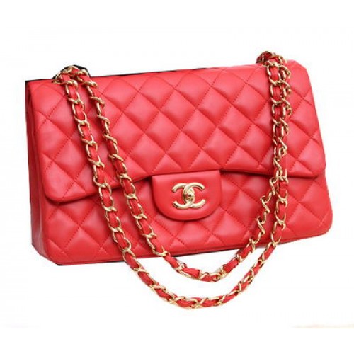 Chanel Jumbo Double Flaps Borse Pelle di agnello originale A36097 Rosso