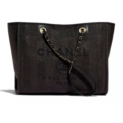 Borsa a tracolla grande Chanel A67001 nera