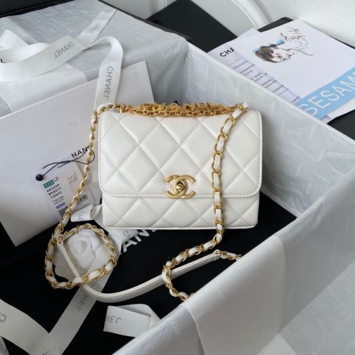 BORSA CHANEL MINI FLAP AS3239 bianca