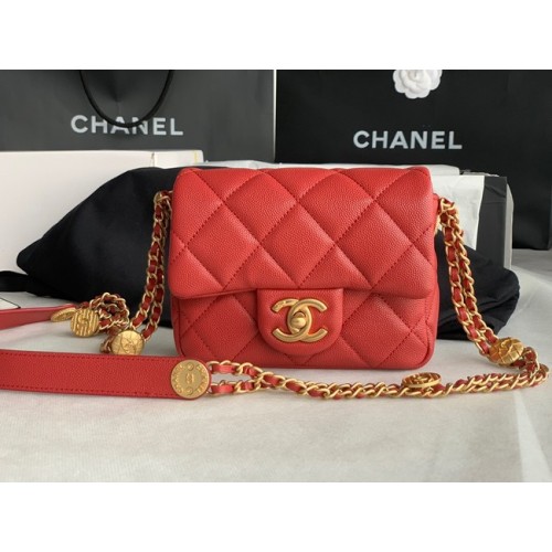 Chanel MINI FLAP BAG AS3368 Borgogna