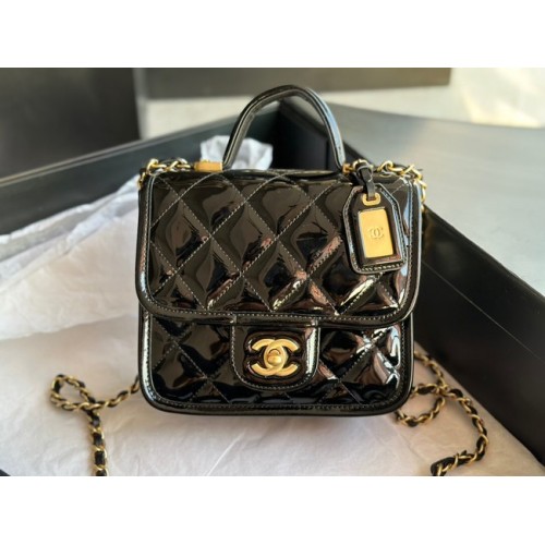 BORSA Chanel MINI FLAP CON MANICO SUPERIORE AS3652 nera