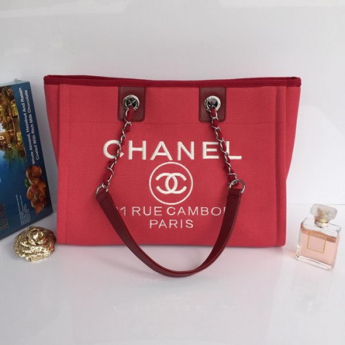 Borsa tote media in tela Chanel A68045 rosa