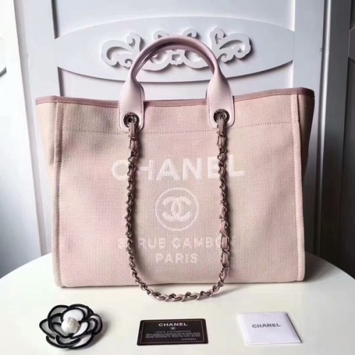 Borsa tote in pelle Chanel media originale in tela 66941G