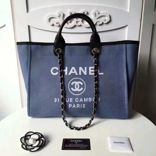 Borsa tote in pelle Chanel media originale in tela 66941H