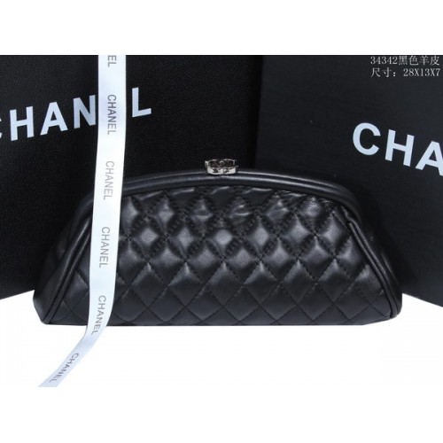 Chanel Mini pochette in pelle di montone A34342 nera
