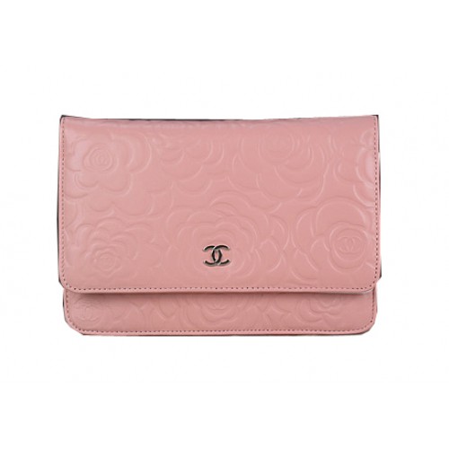 Chanel Borsa mini con patta in pelle Camelia originale CHA33814 Rosa
