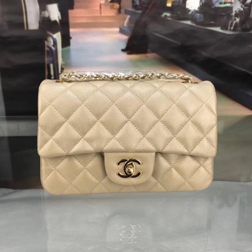 Borsa a tracolla Chanel Original Caviar Leather Flap CF1116 oro Catena oro