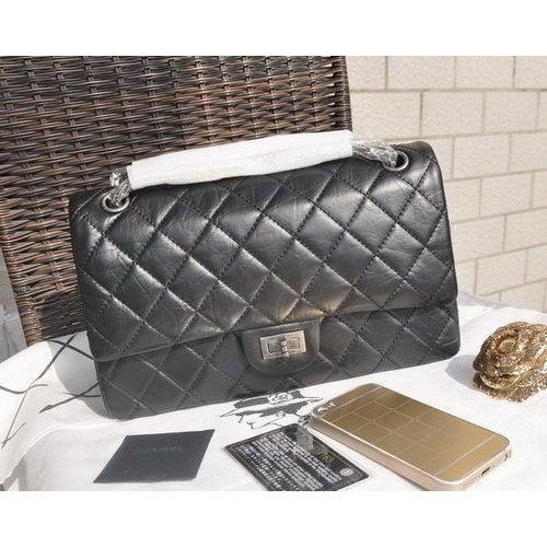 Chanel Borsa classica con patta in pelle originale A30226 nera