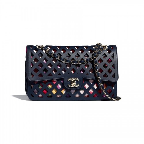 Borsa originale Chanel Hollow in pelle 1112 nera