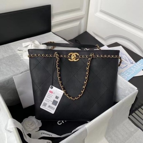 Chanel Borsa shopping in pelle originale AS2374 nera
