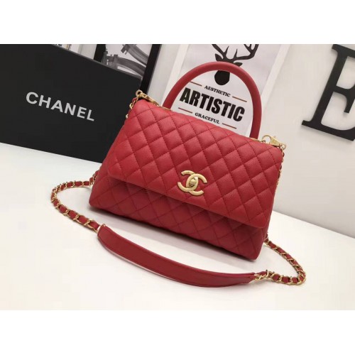 Borsa tote in pelle originale Chanel 95478 rossa