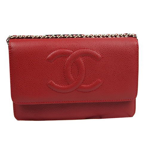 Mini borse con patta in pelle Chanel Original A48654 rosse