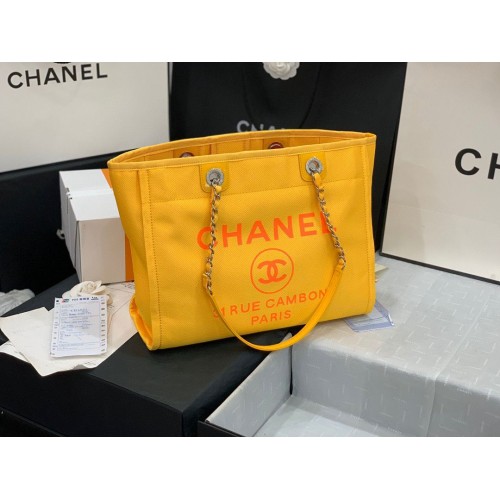 Chanel Borsa Shopping Media Originale 67001 Gialla