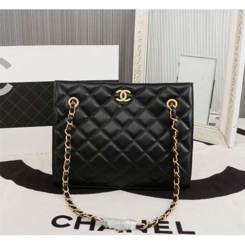 Chanel Original Borsa shopping in pelle originale A05360 nera