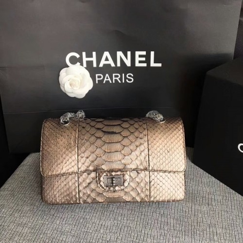 Borsa a tracolla originale Chanel in pelle di pitone CF1112A