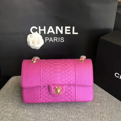 Borsa a tracolla originale Chanel in pelle di pitone CF1112CB