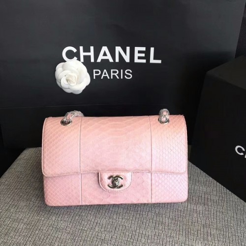 Borsa a tracolla originale Chanel in pelle di pitone CF1112E