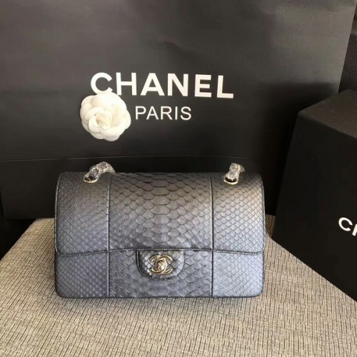 Borsa a tracolla originale Chanel in pelle di pitone CF1112H