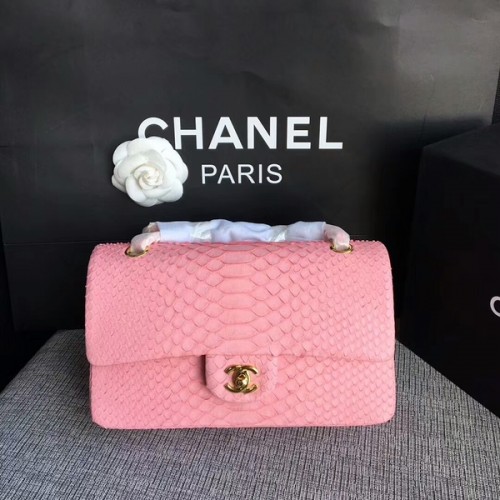 Borsa a tracolla originale Chanel in pelle di pitone CF1112V