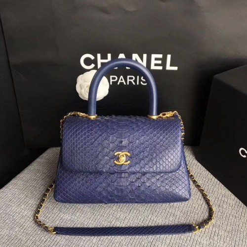 Borsa tote Chanel originale in pelle di pitone 8119B