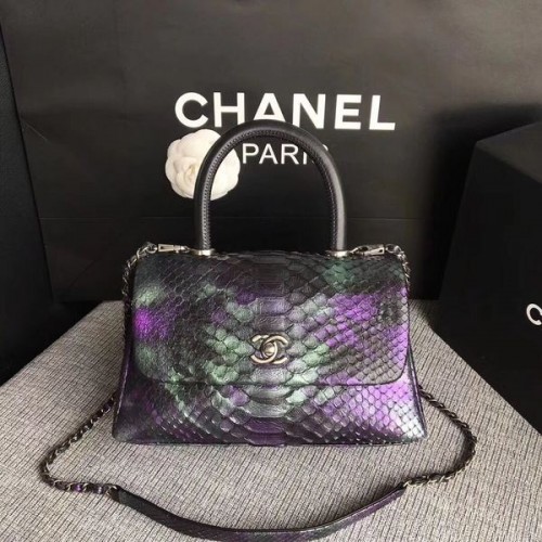 Borsa tote Chanel originale in pelle di pitone 8119C