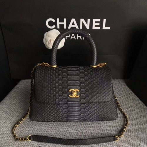 Borsa tote Chanel originale in pelle di pitone 8119E