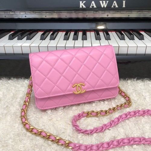 Chanel Original Piccola borsa classica con patta in montone AP33814 rosa