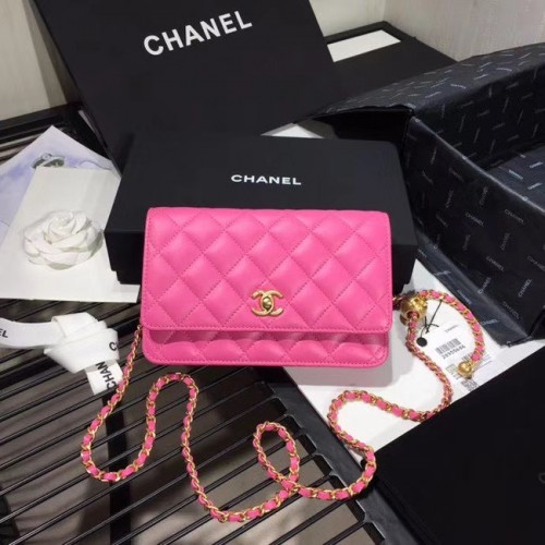 Chanel Original Piccola borsa classica con patta in montone AS33814 rosa