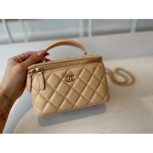 Borsa a mano Chanel Original piccola classica a catena AP2199 Albicocca