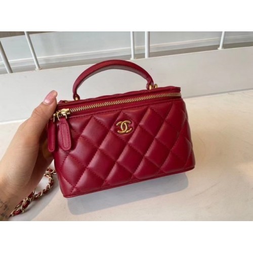 Borsa a mano Chanel Original piccola classica a catena AP2199 rossa