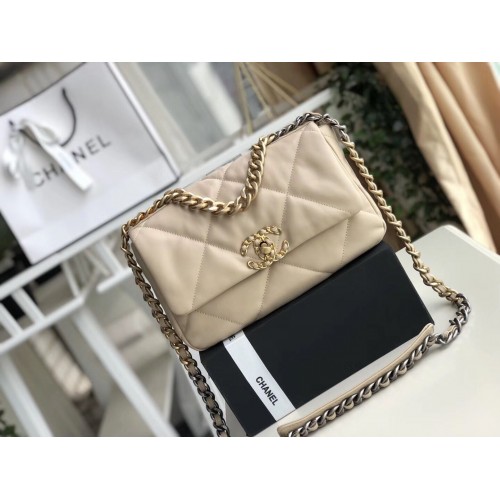 Borsa con patta Chanel 19 AS1160 Crema