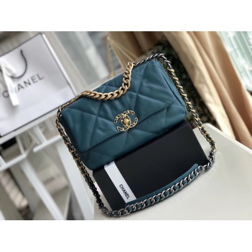 Borsa con patta Chanel 19 AS1160 Navy