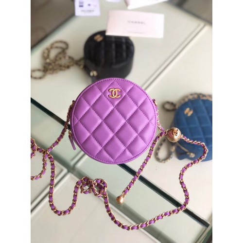 Borsa Chanel Original mini in montone AS1449 Lavanda