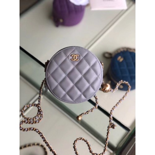 Borsa Chanel Original mini in montone AS1449 grigia